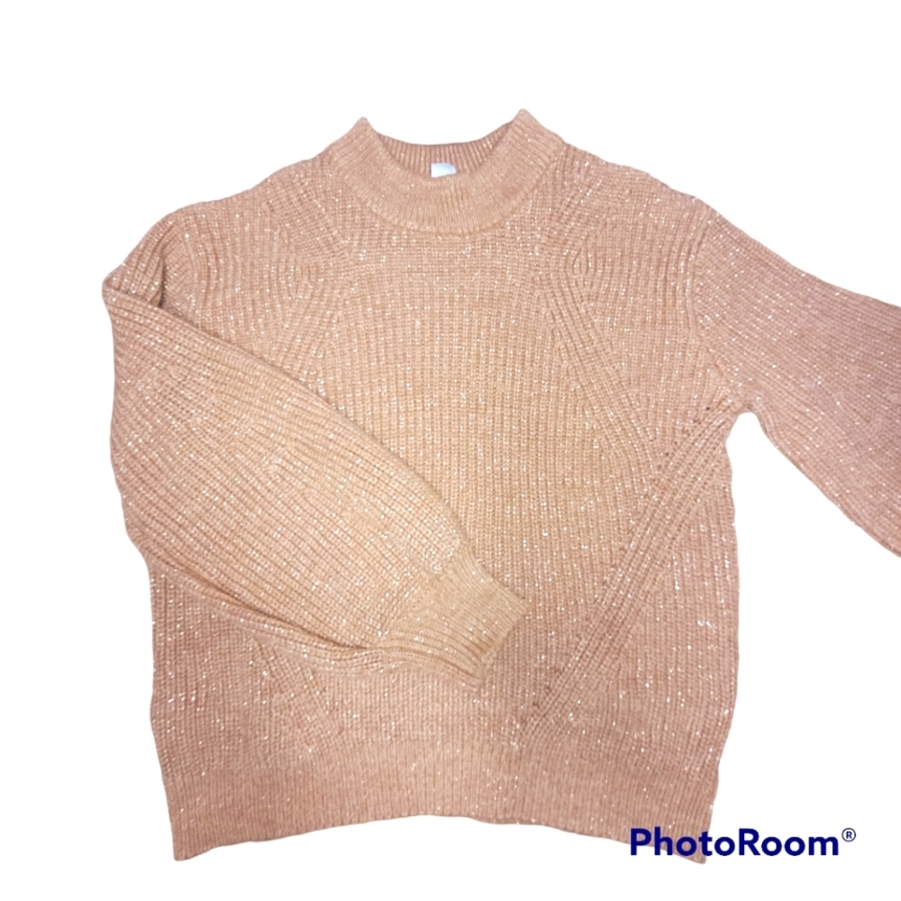 H&M tan gold chunky sweater size M